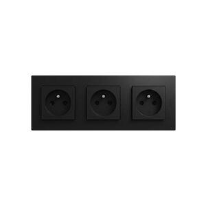 Legrand - Trojitá domová zásuvka 250 V/16 A NILOE STEP čierna LR0046+LR0033+LR0033+LR0033 vyobraziť