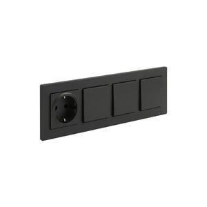Legrand-Trojitý jednopólový vypínač č. 1 a zásuvka domo SCHUKO 250V/16A NILOE STEP LR0047+LR0116+LR0038+LR0038+LR0038 vyobraziť