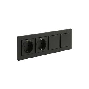 Legrand - Dvojitá domová zásuvka SCHUKO 250V/16A a dvojitý vypínač č. 1 NILOE STEP LR0047+LR0116+LR0116+LR0038+LR0038 vyobraziť