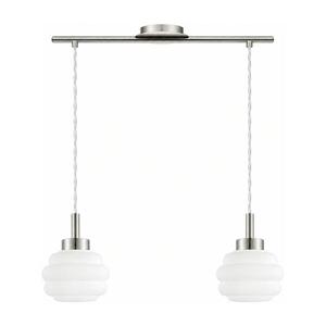 BRILAGI - LED luster na lanku RETRO GLASS 2xE27/60W/230V matný chróm/biela 1xEG32519+2xNSTK7639 vyobraziť