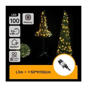 B.V. - LED vonkajší vianočný stromček 100×LED/230V 1, 5 m IP44 zelený, teplá biela B10303AAZY vyobraziť