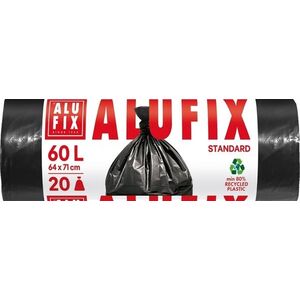 ALUFIX - Vrecia na odpad 60L, 20ks čierne, 64x71cm vyobraziť