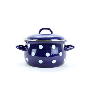 BELIS - Hrniec a pokrievka 24cm modré bodky vyobraziť