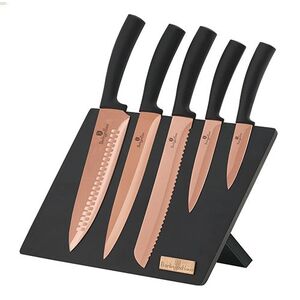 BERLINGER HAUS - Nože sada 5ks a magnetický stojan 1ks, Rose Gold vyobraziť