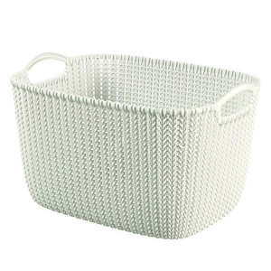 CURVER - Kôš na čisté prádlo hranatý 19L, biely Knit vyobraziť