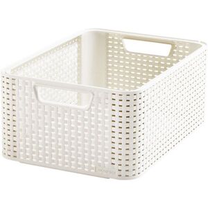 CURVER - Úložný box imitácia ratanu Style 2 M, krémový vyobraziť