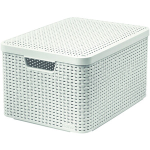 CURVER - Úložný box s vekom STYLE L, krémový vyobraziť