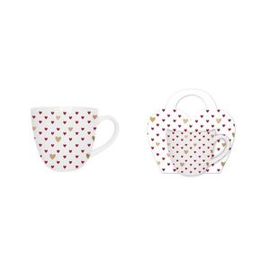 DUO - Hrnček 460ml HEARTS 3, malé srdcia, porcelán vyobraziť
