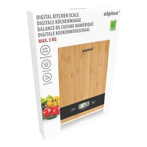 EDCO - Váha kuchynská 5kg bambus Alpina vyobraziť