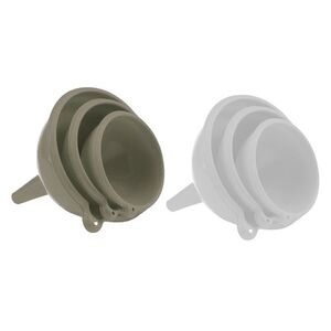 HEIDRUN - Sada lievikov 3ks, 10cm, 12cm, 14cm, rôzne farby vyobraziť