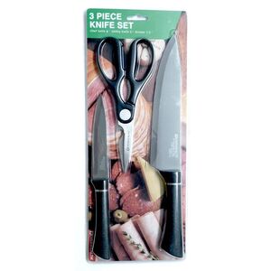 MAKRO - 3-dielny set, 2 x nôž a 1 x nožnice vyobraziť