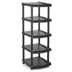 MAKRO - Botník 5-poschodový čierny vyobraziť