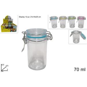 MAKRO - Dóza sklo 70ml klip, rôzne farby vyobraziť