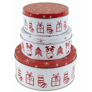 MAKRO - Dóza vianočná okrúhla 3ks, 19, 5x9cm, 15, 5x7cm, 13, 5x6, 5cm vyobraziť
