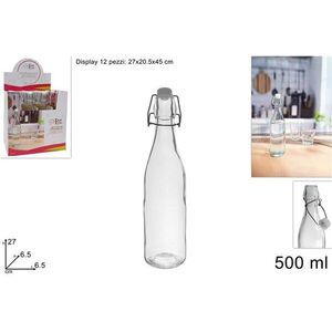 MAKRO - Fľaša sklenená 500ml s patentom vyobraziť