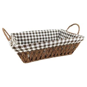 MAKRO - Košík s látkou 27x19x8cm, výška s ušami 12cm vyobraziť