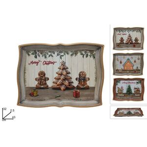 MAKRO - Podnos vianočný 43x32 cm rôzne dekory vyobraziť