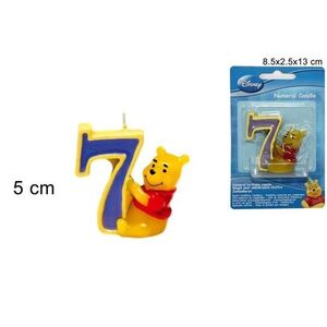 MAKRO - Sviečka číslica 7 Medvedík Pú vyobraziť