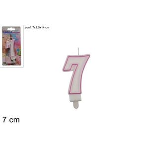 MAKRO - Sviečka tortová 7 ružová vyobraziť
