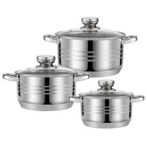 MAKRO -Sada hrncov 3-dielna s pokrievkou, 4, 7L, 6, 5L, 8, 2L vyobraziť