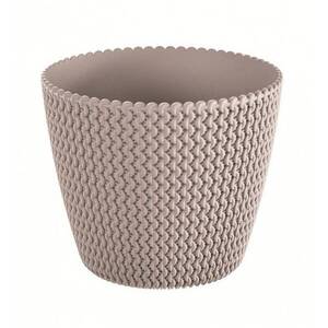 PROSPERPLAST - Obal na kvetináč SPLOFY 13cm mocca, umelá hmota vyobraziť