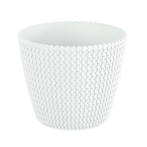 PROSPERPLAST - Obal na kvetináč SPLOFY 22cm biely, umelá hmota vyobraziť