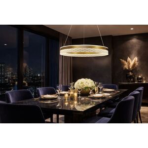 GLORIS lampa wisząca kawowy 36W LED 3000, 4500, 6500K kryształki bezbarwne vyobraziť