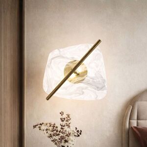 RELAX lampa kinkiet mosiężny 5W LED 3000K klosz biały vyobraziť