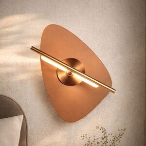 RELAX lampa kinkiet mosiężny 5W LED 3000K klosz bursztynowy vyobraziť