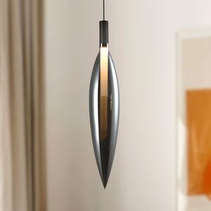 Lampa wisząca Nordic szklana pojedyncza dymiony klosz do jadalni vyobraziť