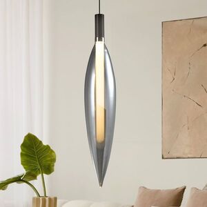 Lampa wisząca Nordic szklana transparentna tuba pojedyncza do salonu vyobraziť