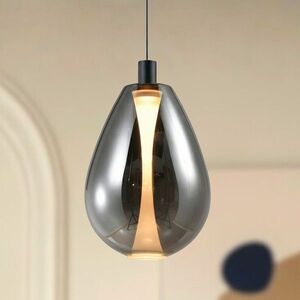 Lampa wisząca Denso 30 szklana czarna nad stół klosz dymiony pojedyncza vyobraziť