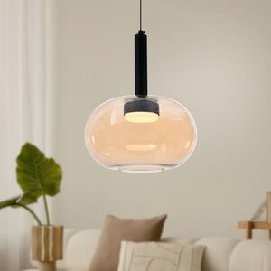 Lampa wisząca Bueno szklana pojedyncza bursztynowy klosz GX53 vyobraziť