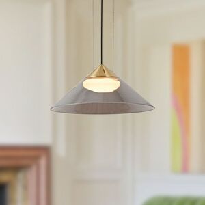 Lampa wisząca Presto 34 szklana złota z kloszem dymionym nad stół GX53 vyobraziť