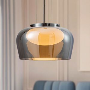 Lampa wisząca Insieme 38 szklana nad stół do salonu z dymionym kloszem vyobraziť