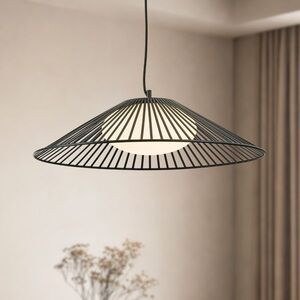 Lampa wisząca Sonte 60 czarna z białym kloszem nad stół GX53 vyobraziť