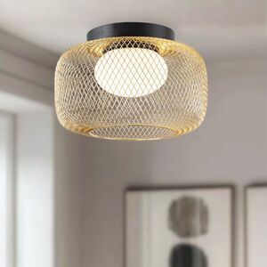 Lampa sufitowa Sopra 32 czarno złota klosz druciany do salonu GX53 vyobraziť