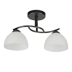 Stropná lampa Gracja Čierna perla 2X40 E27 Biele tienidlo vyobraziť