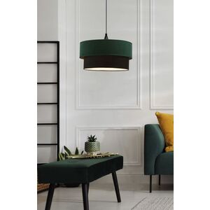 Závesná lampa Solanto fľaškovo zelená + čierna 1x60 e27 tienidlo duo 35+30 vyobraziť