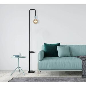 Stojacia lampa Vipera v čierno-zelenej farbe vyobraziť