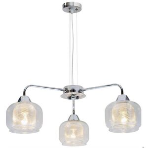 Chrómové tienidlo na závesnú lampu s košíkom 3x40W Ray vyobraziť