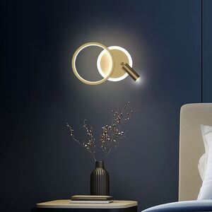 Nástenná lampa MONET kruhová zlatá 18W LED 3000K biele tienidlo vyobraziť