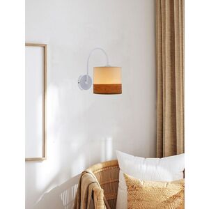 Nástenná lampa Bianco biela 1x40W e27 tienidlo biela+orech vyobraziť