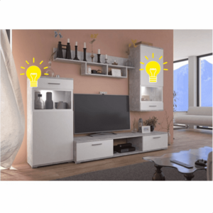 LED osvetlenie k obývacej stene BREAK Tempo Kondela vyobraziť