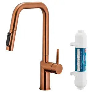 Drezová batéria Duero Pure Style Rose Gold s filtráciou vody výsuvný výtok vyobraziť