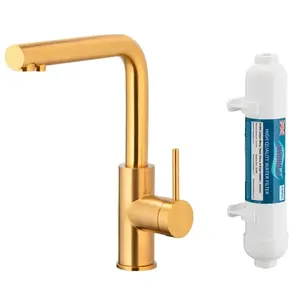 Drezová batéria Duero Pure Basic Brushed Gold s filtráciou vody vyobraziť