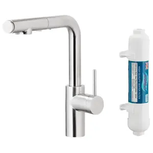 Drezová batéria Duero Pure Basic Inox s filtráciou vody výsuvný výtok vyobraziť