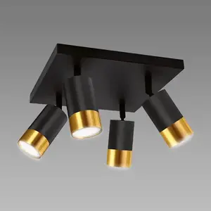 Stropné svietidlo PUZON SPT GU10 4D black/gold 04129 LS4 vyobraziť