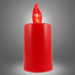 LED sviečka červená - červený plameň vyobraziť