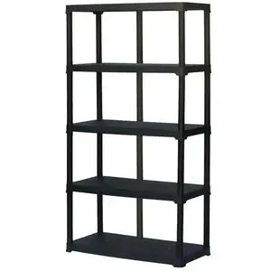 Regál plastový T100/5 čierny 176x100x45 cm – 5 políc/40kg vyobraziť